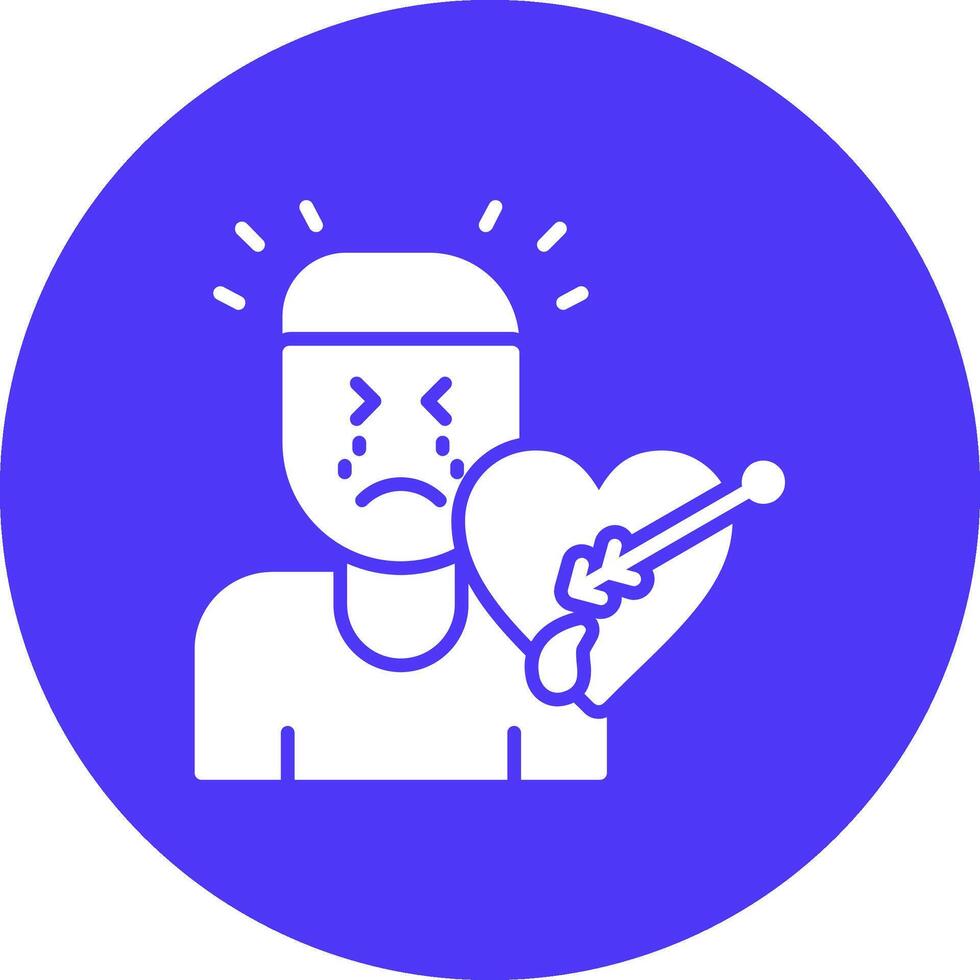 Mental Breakdown Flat Line Drawing vector