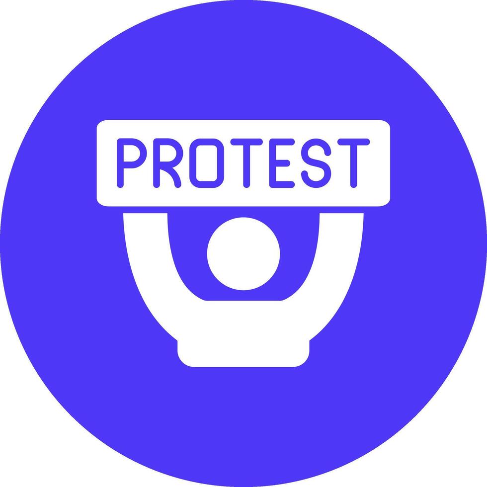 Protest Dark Theme Element vector