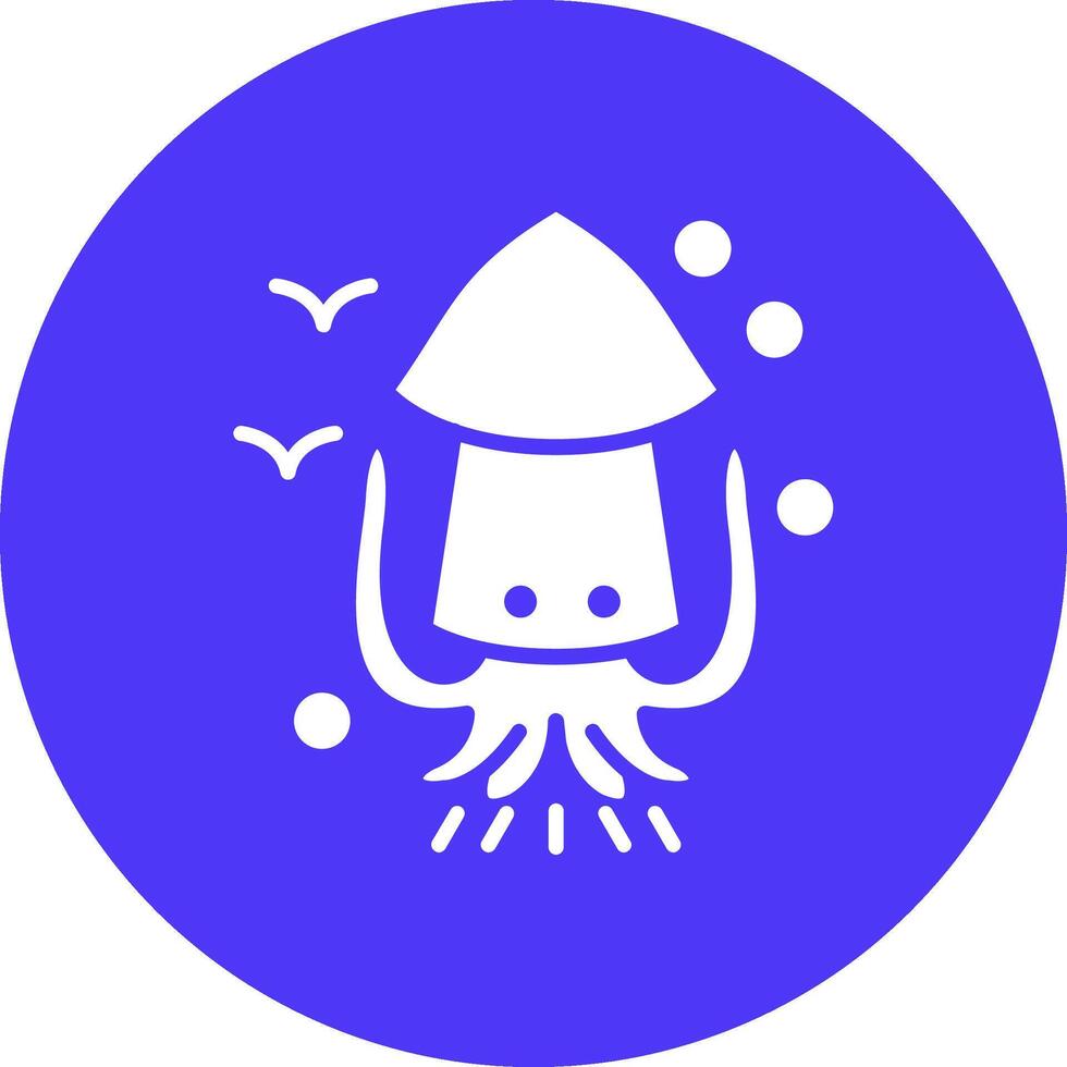 Squid 3D Styled Symbol vector