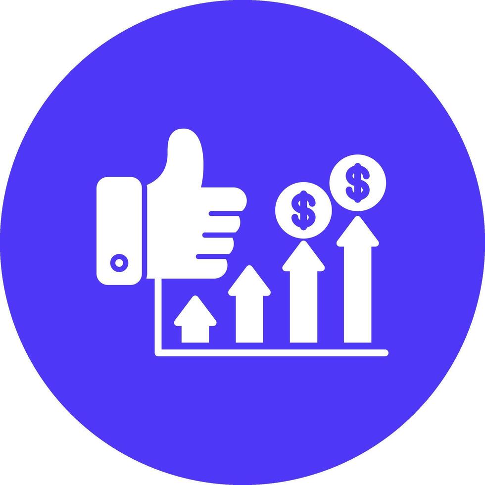 Thumb Up 3D Line Art Piece vector