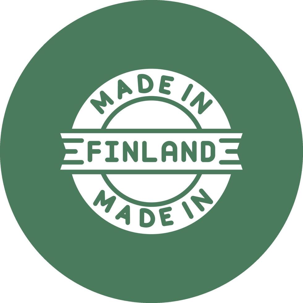 Made In Finland Subtle Shadow Icon vector