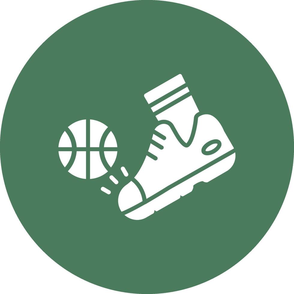 Kick Outlined App Visual vector