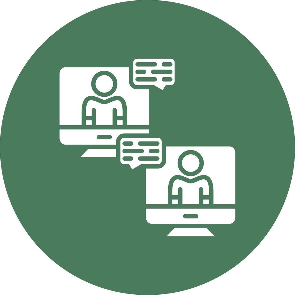Online Communication Handcrafted Digital Icon vector