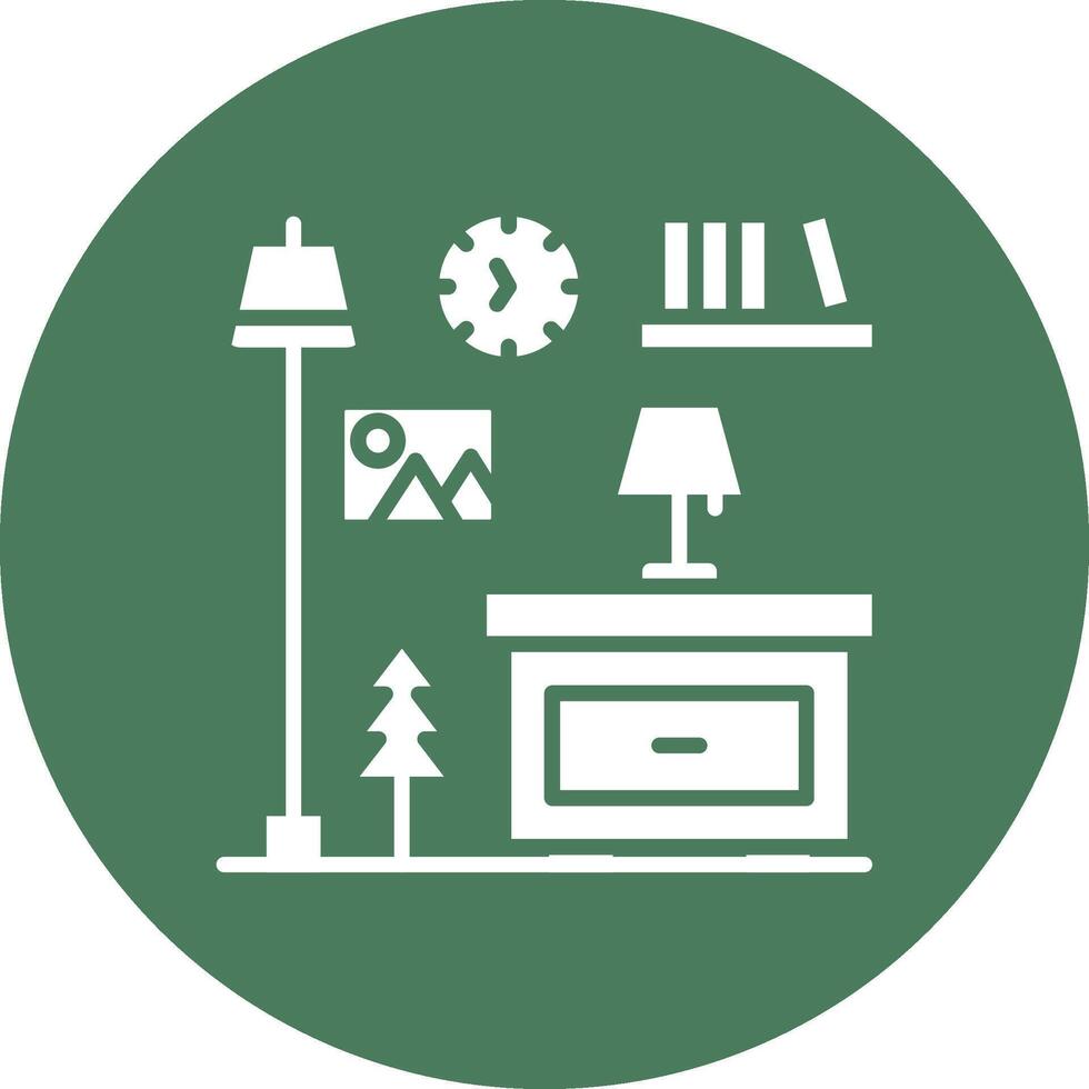 Nightstand Minimal Touch Graphic vector