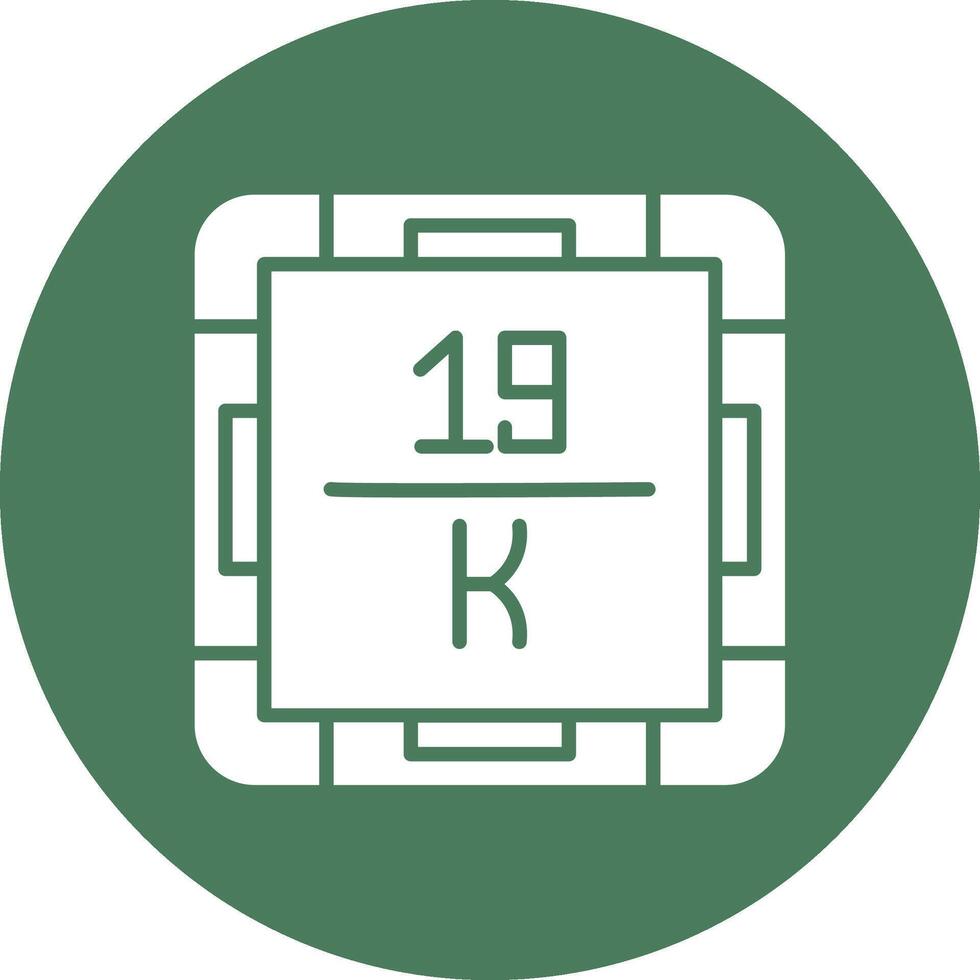 Potassium Sharp Edge Symbol vector