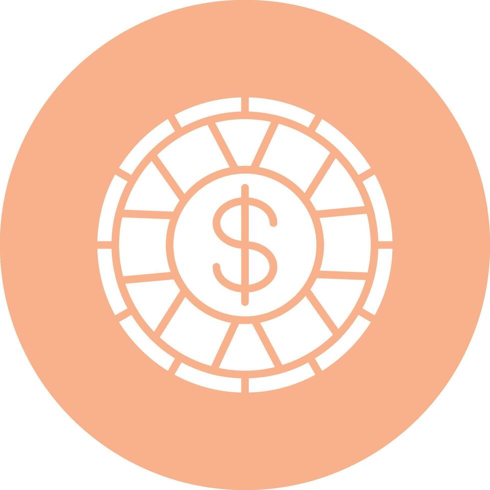Dollar Chip Digital UI Element vector