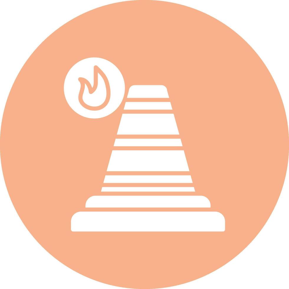 Traffic Cone Pixel Perfect Design vector