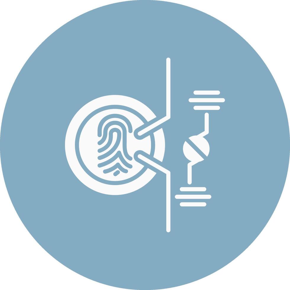 Biometric Functional Flat Style vector