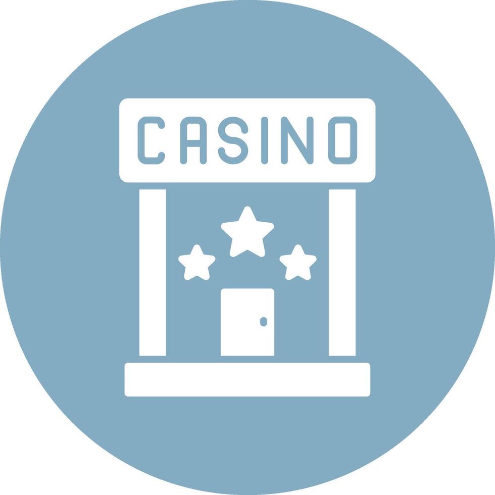 Casino Sign Crisp Flat Art vector