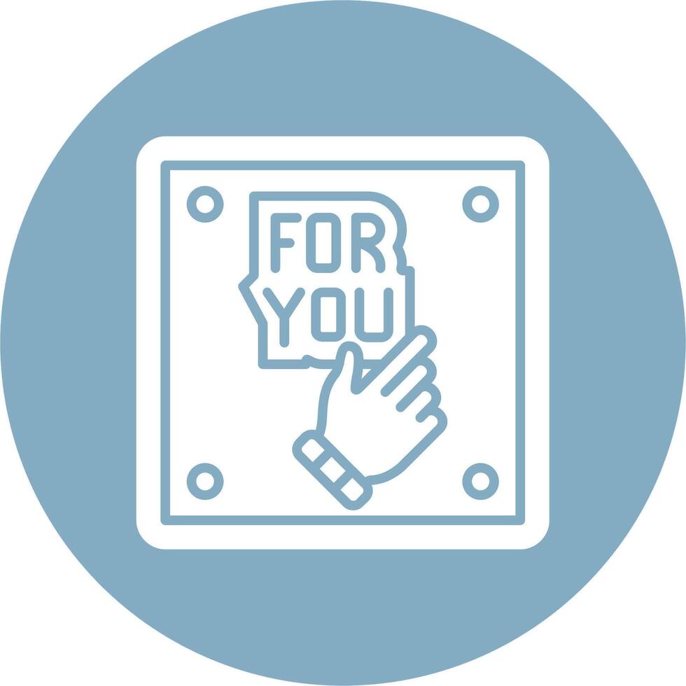 For You Interactive Icon Badge vector