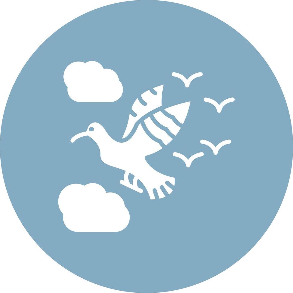 pigeon 3D Line Art Piece vector