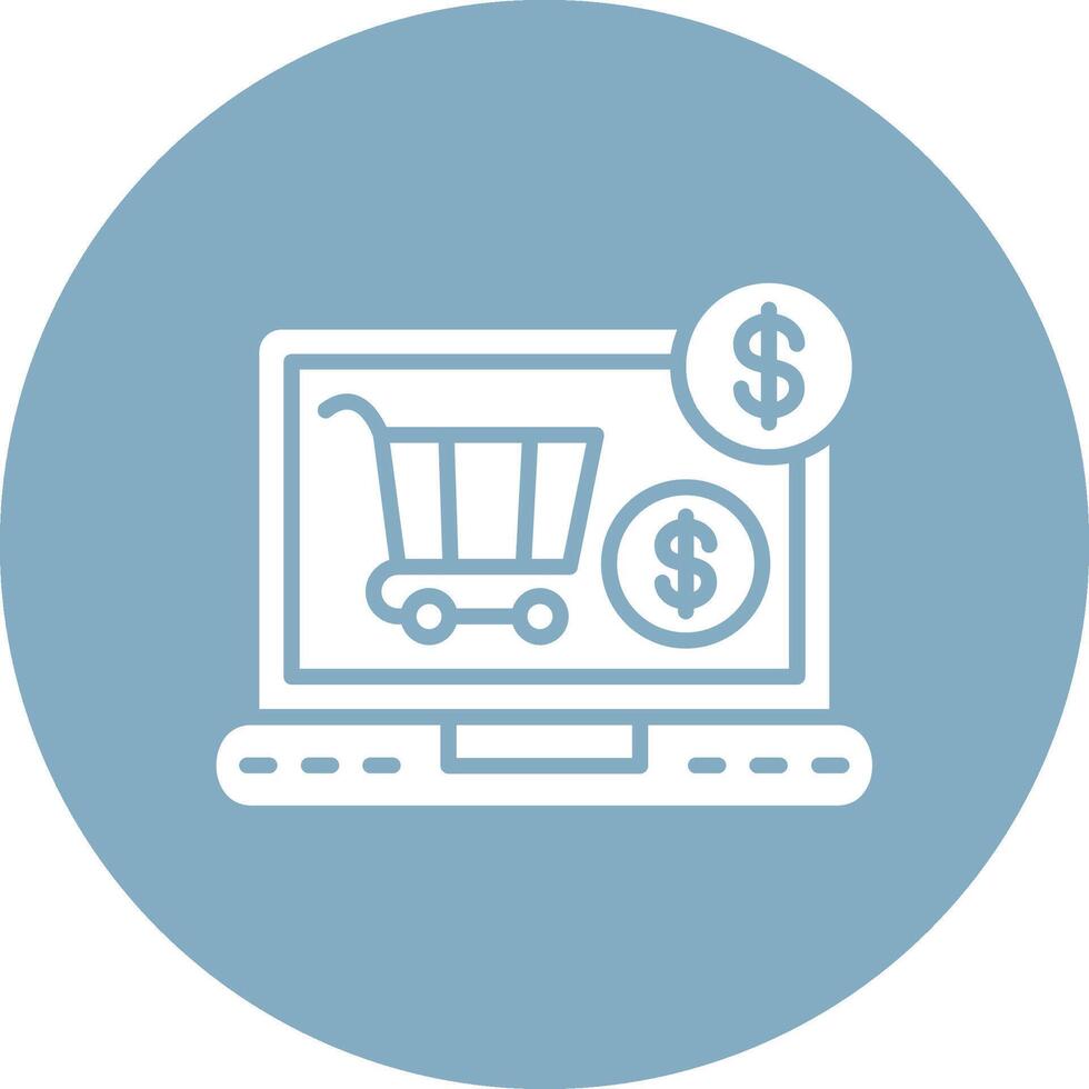 Shopping Online Bold Web Icon vector