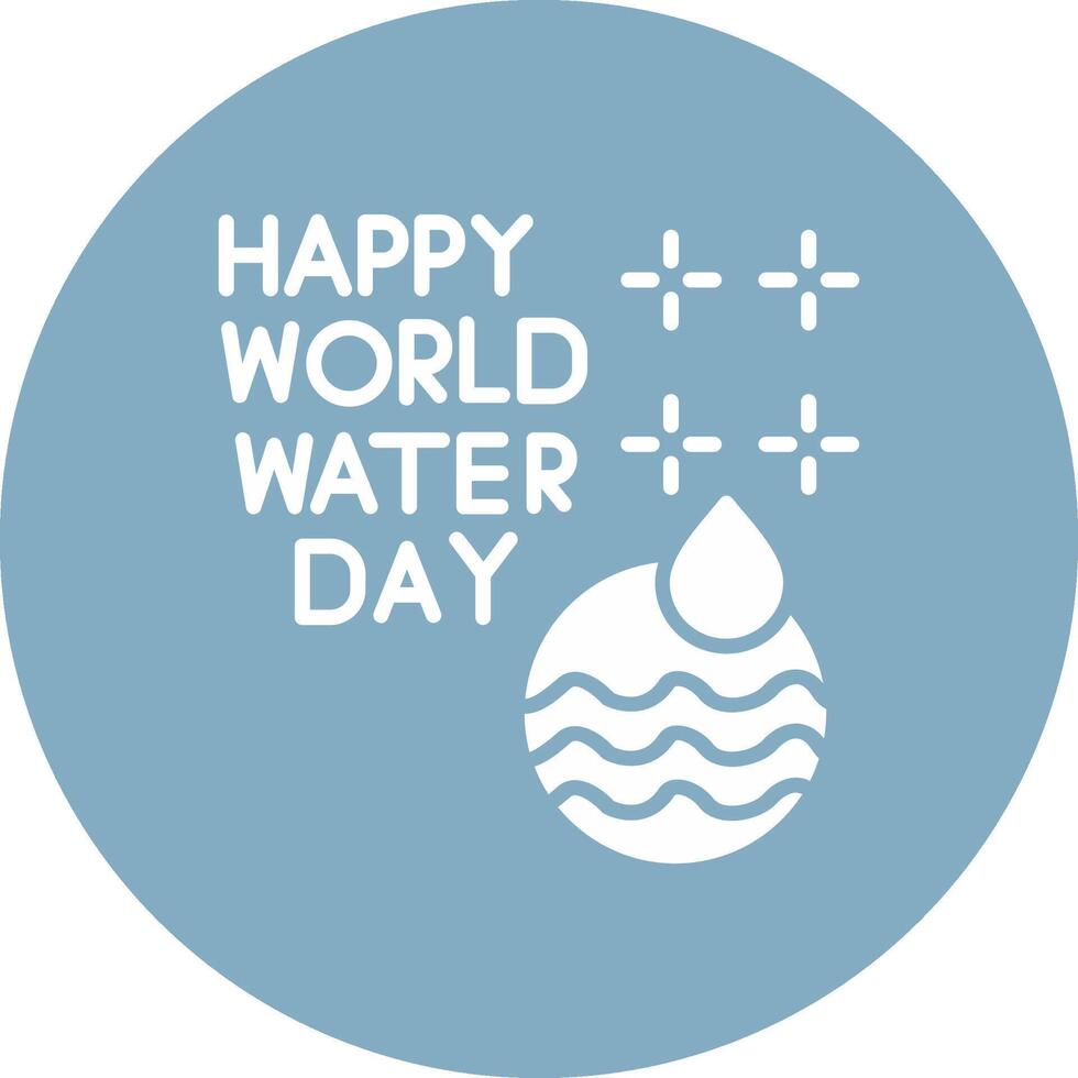 World Water Day Compact App Icon vector