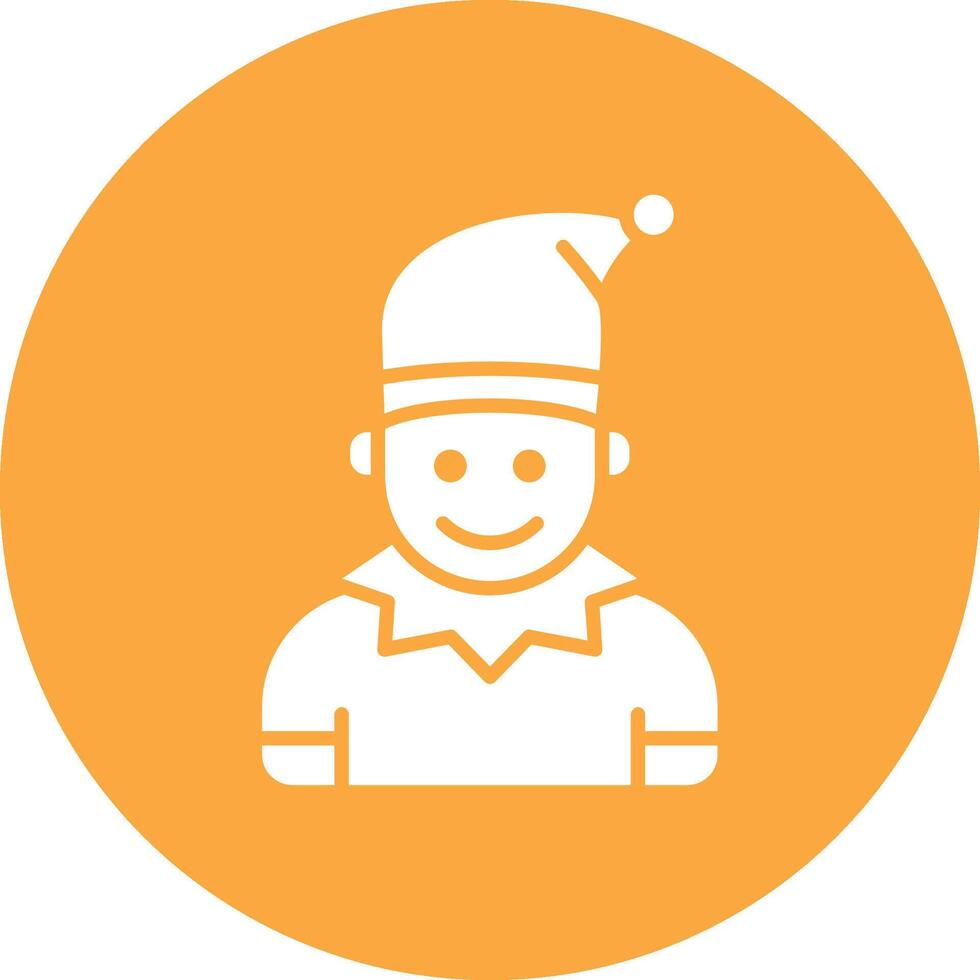 Elf Mono Icon Symbol vector