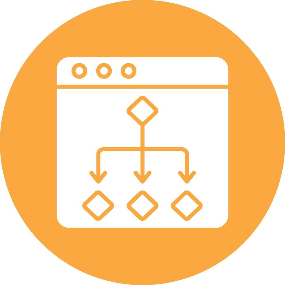 Flow Diagram 3D Line Art Piece vector