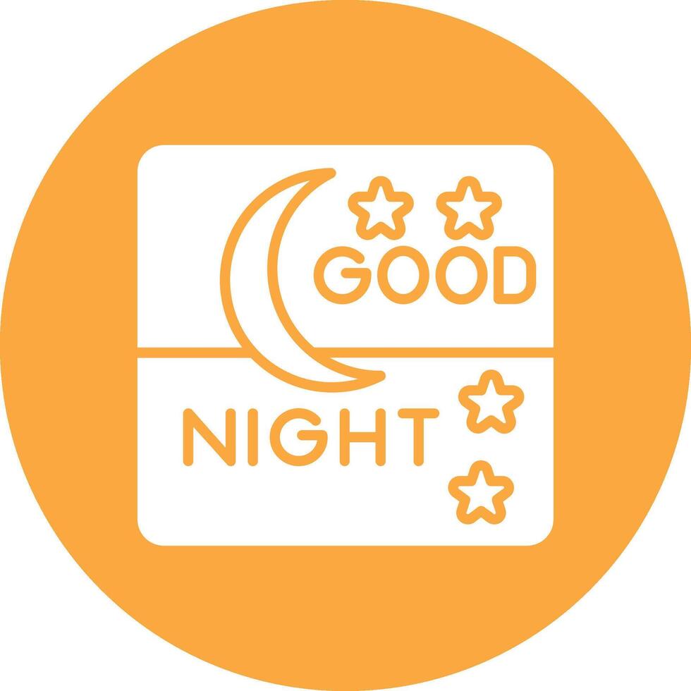 Good Night Geometric Shape Symbol vector