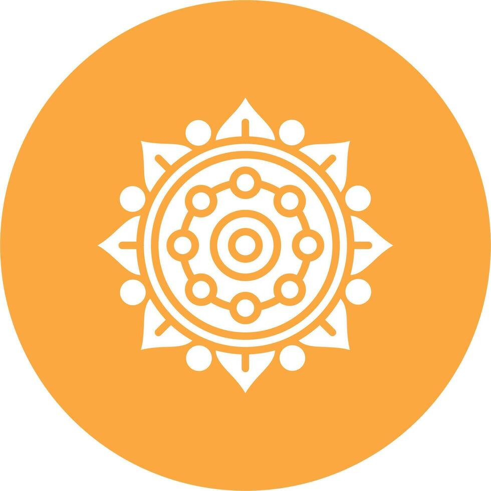 Mandala Playful Line Icon vector