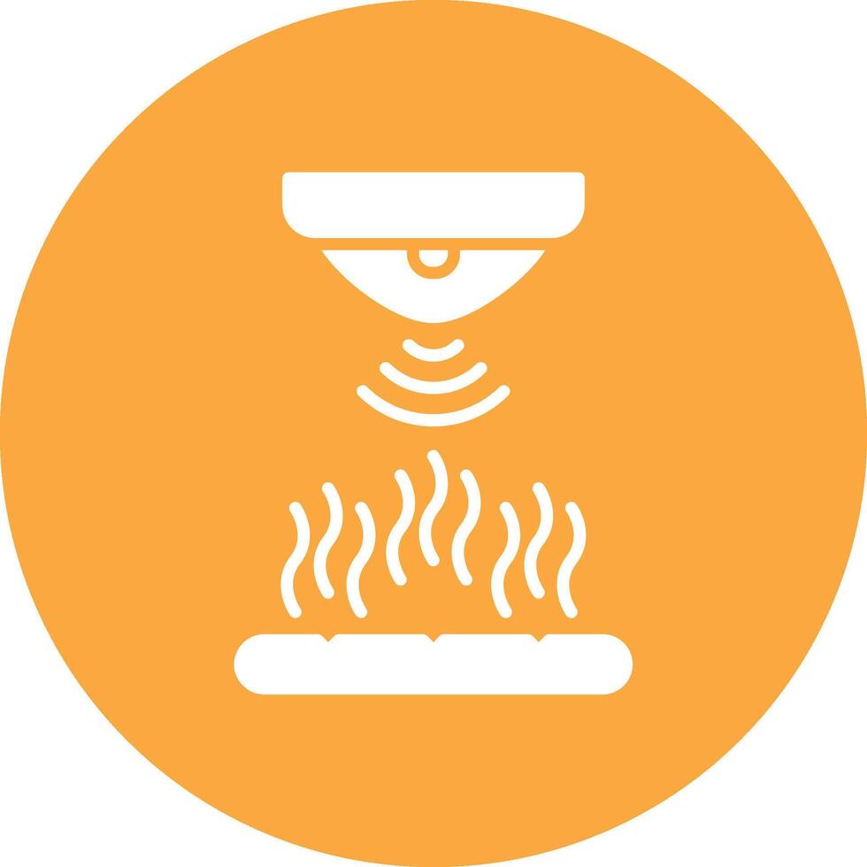 Smoke Detector Simple Line Sketch vector