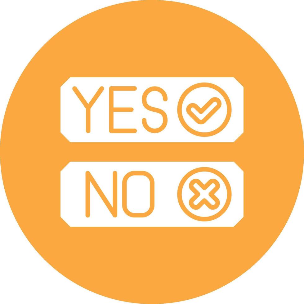 Yes Or No Bold App Illustration vector