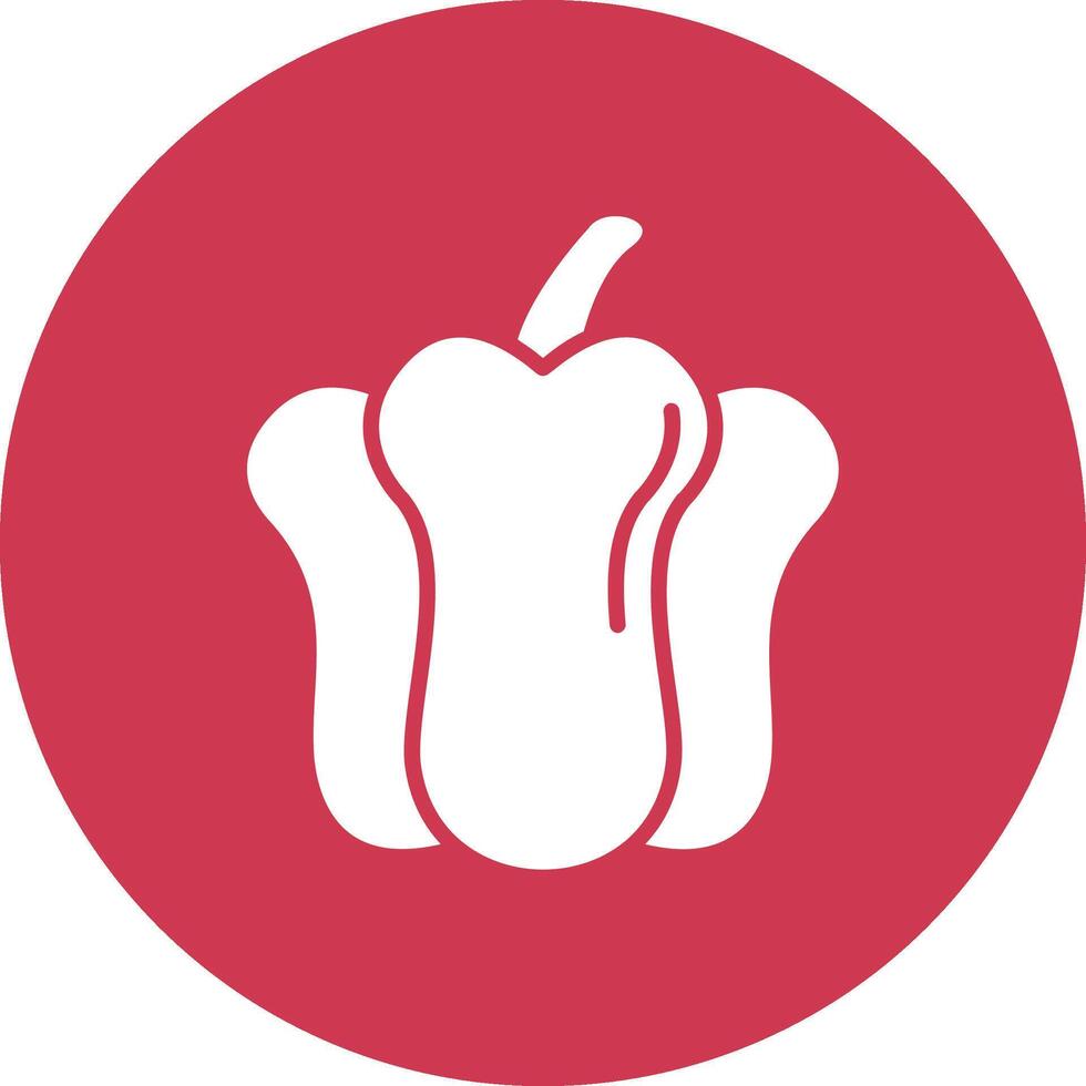 Bell Pepper Minimal Concept Visual vector