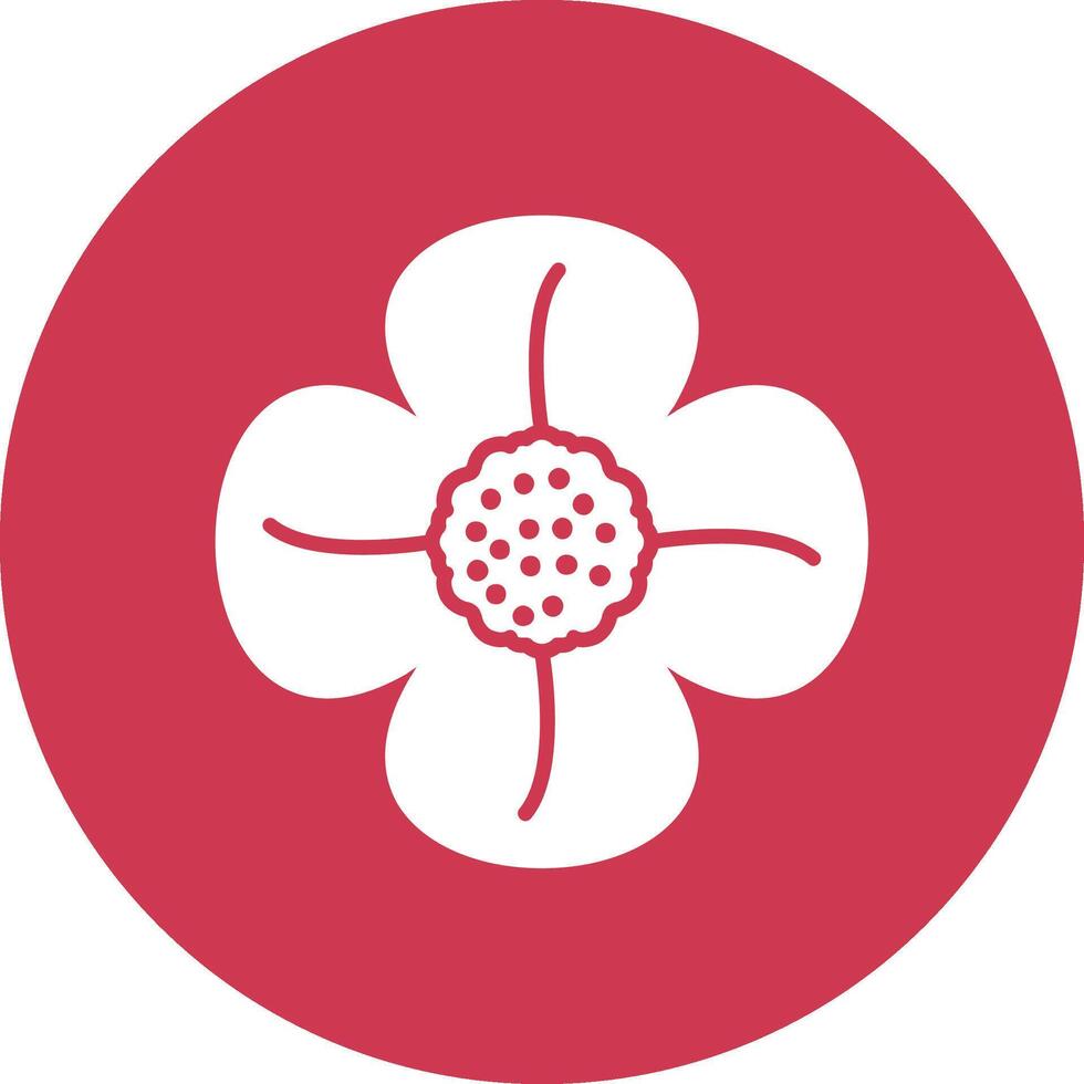Bouvardia Lined Visual Concept vector