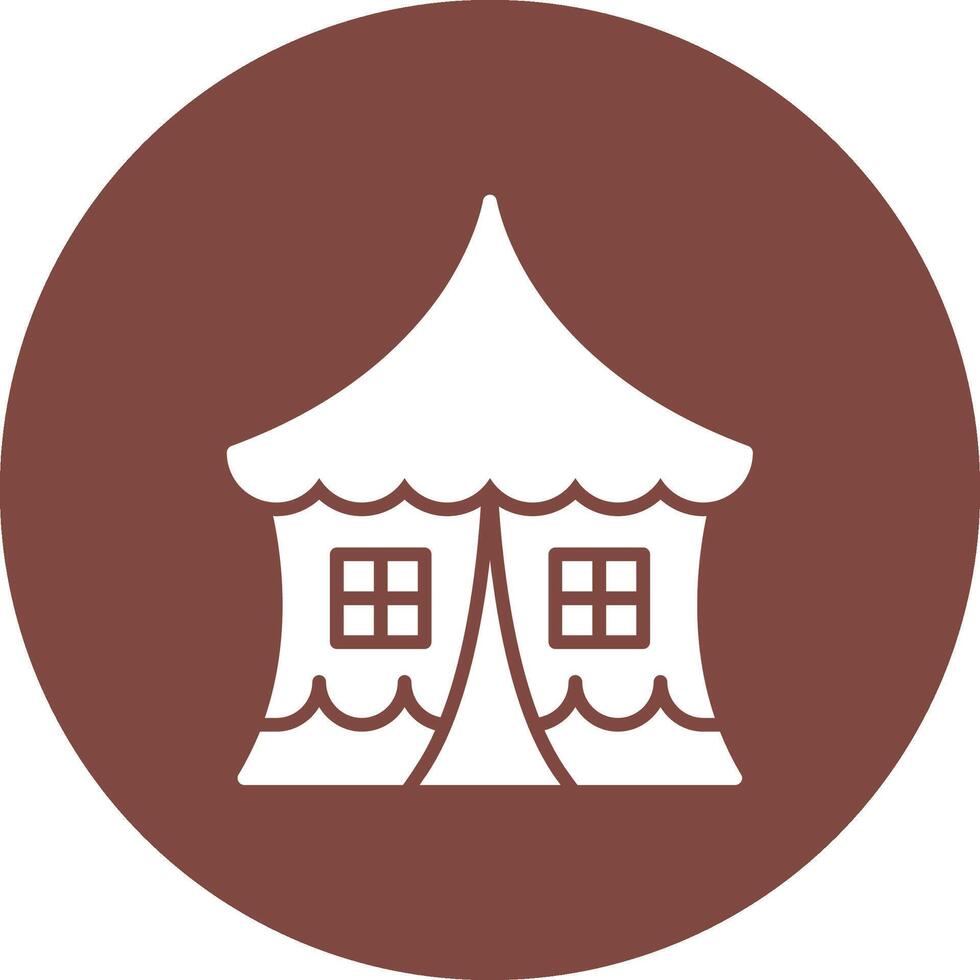 Tent Flat Styled Symbol vector
