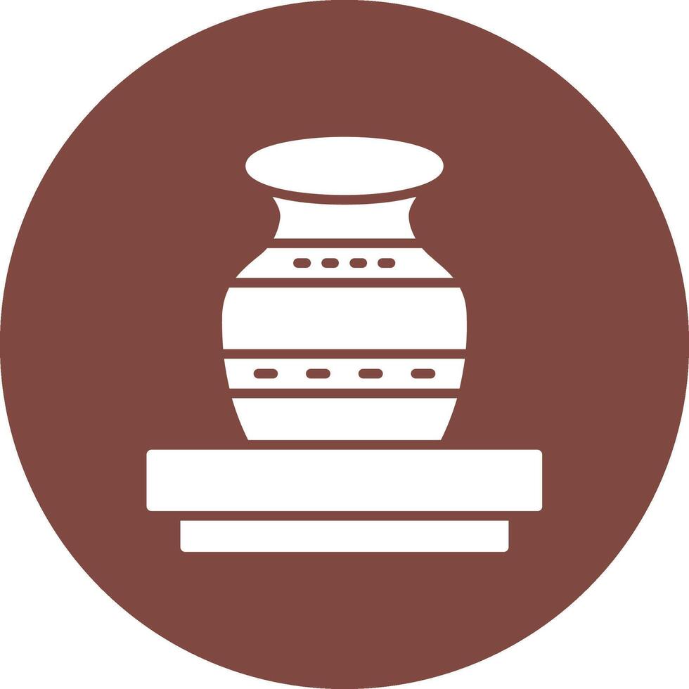 Vase 3D Line Art Piece vector