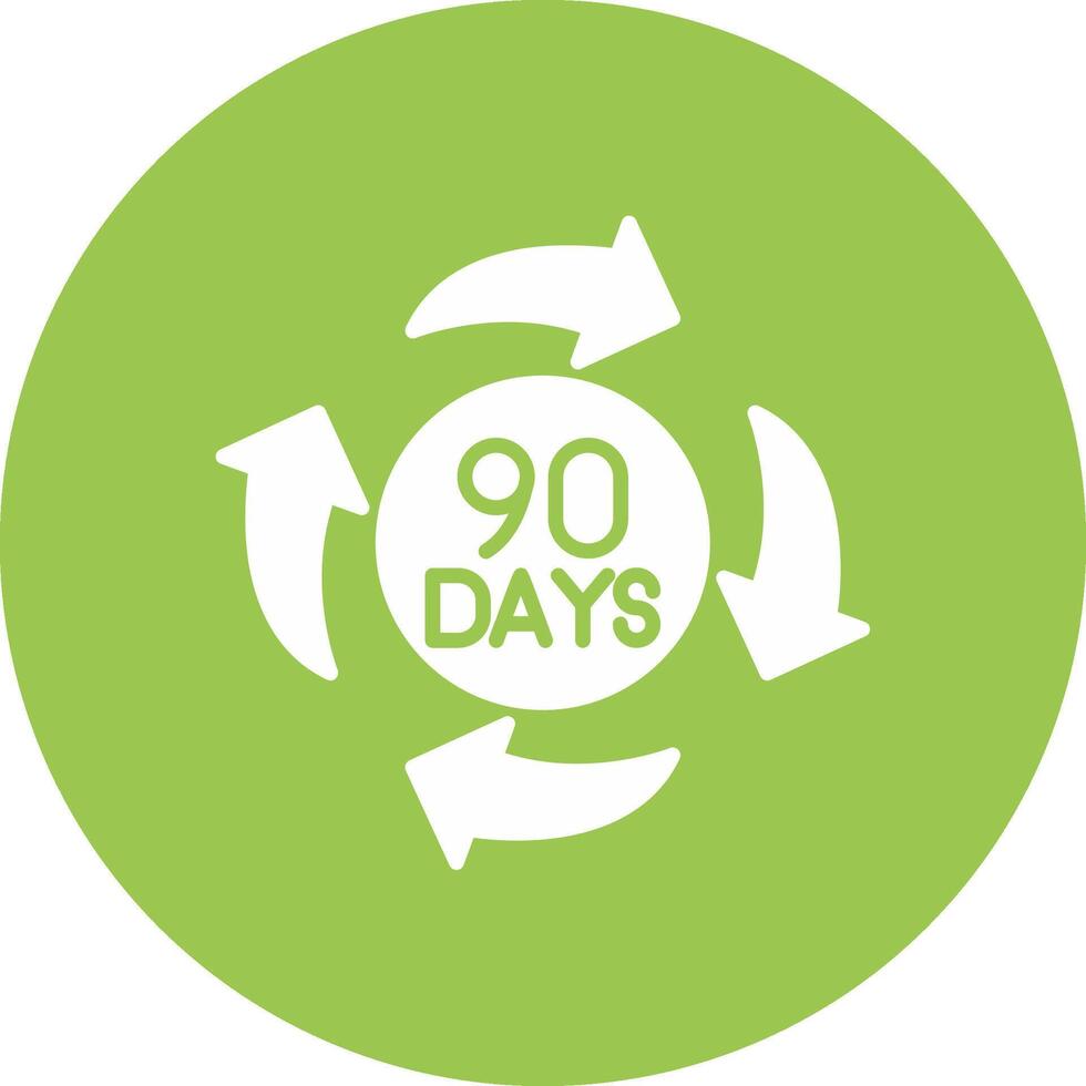 90 Days Compact App Icon vector