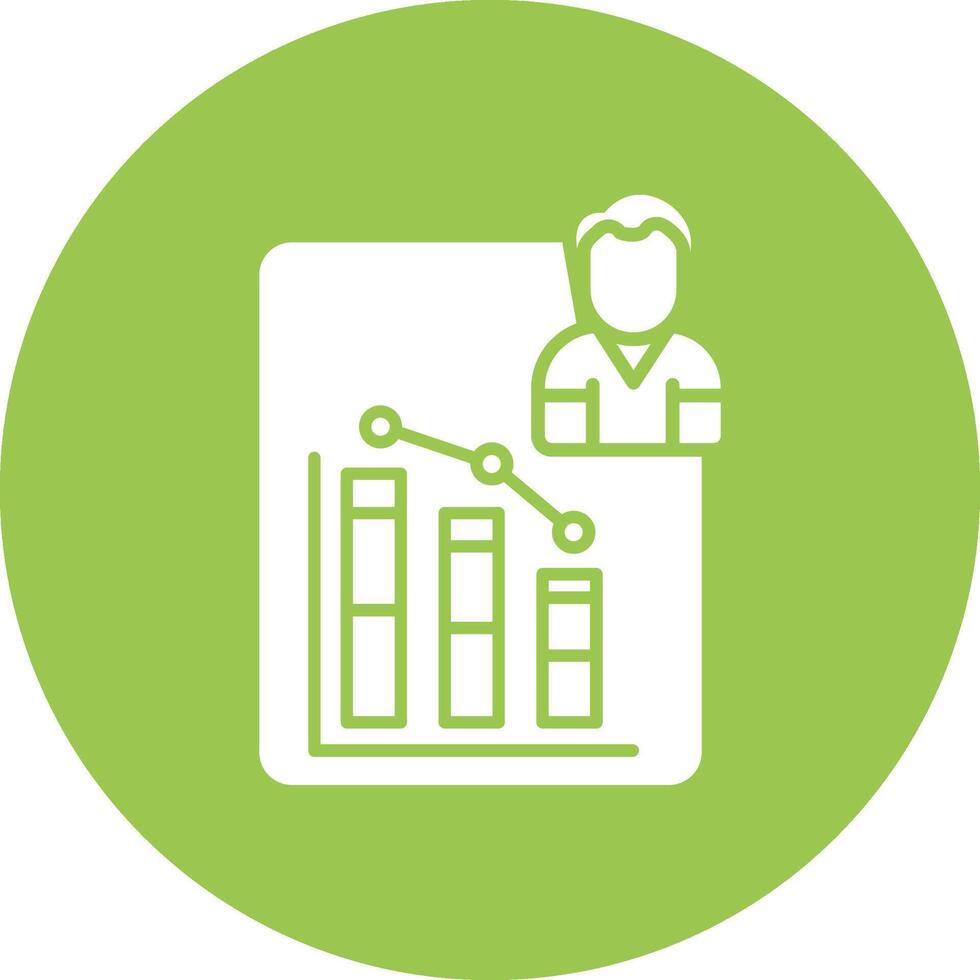 Bar Chart Subtle Shadow Icon vector