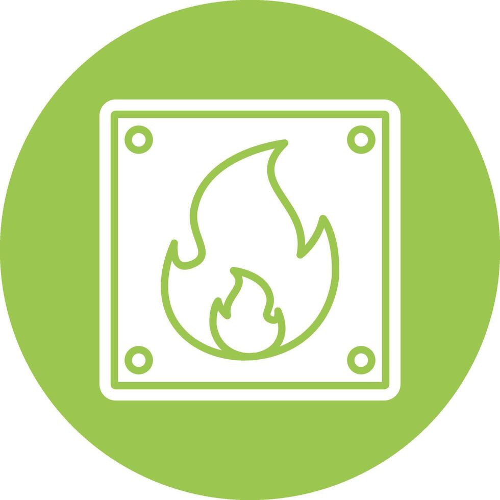 Fire Stylized Tech Element vector
