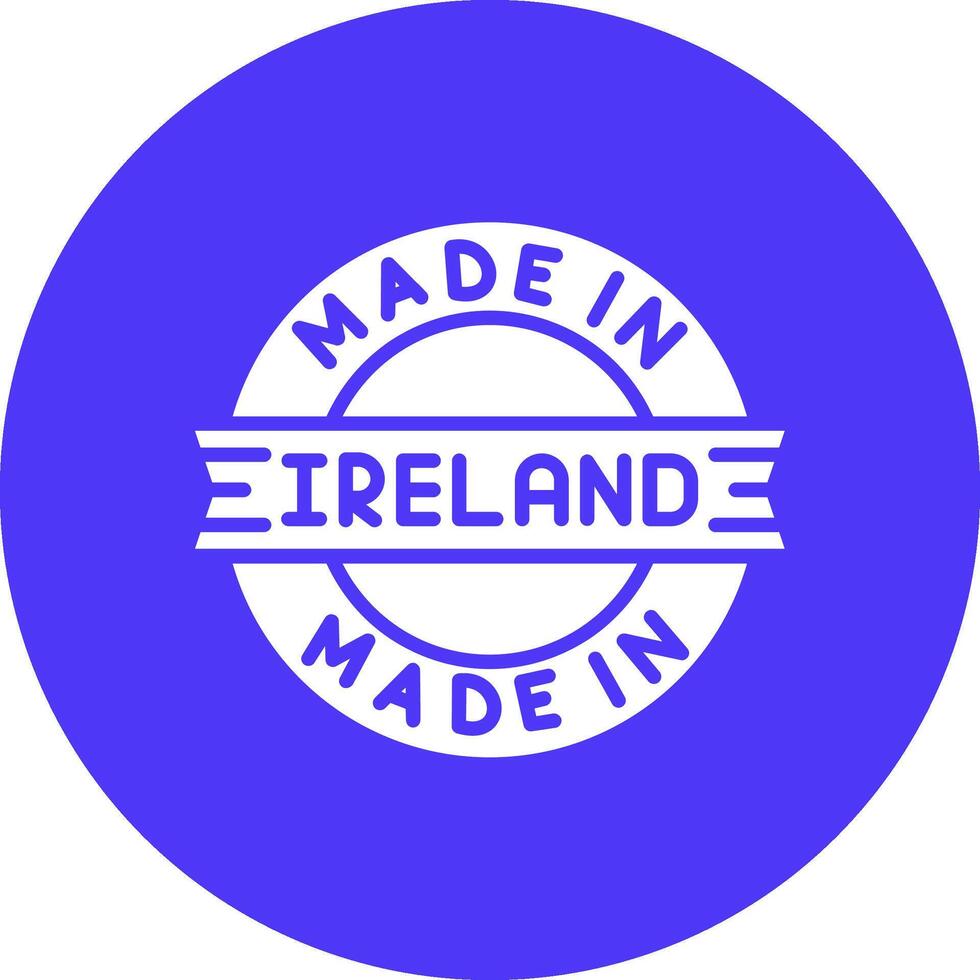Made In Ireland Modern Tech Icon vector