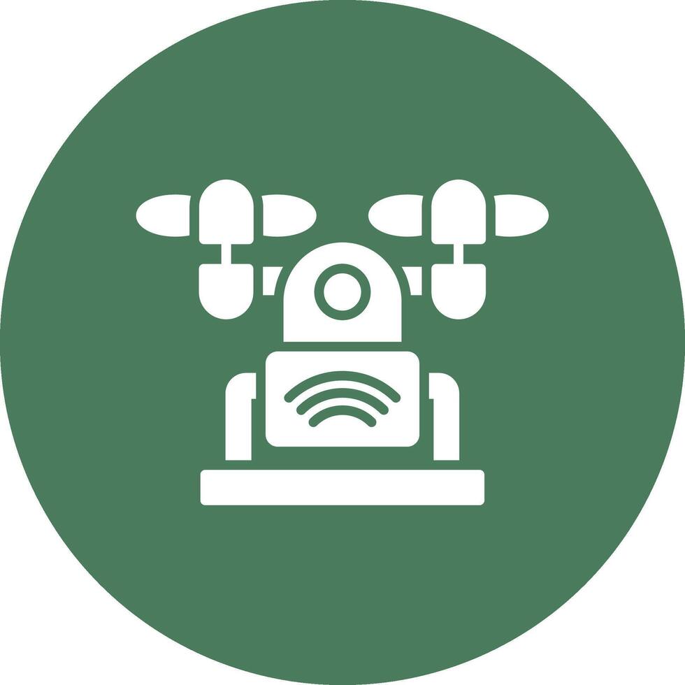 Drone Interactive Icon Badge vector