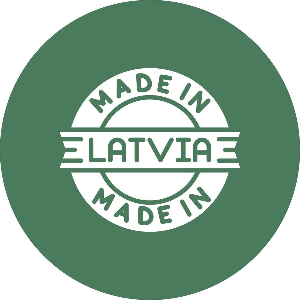 Made In Latvia Outline Graphic Design vector