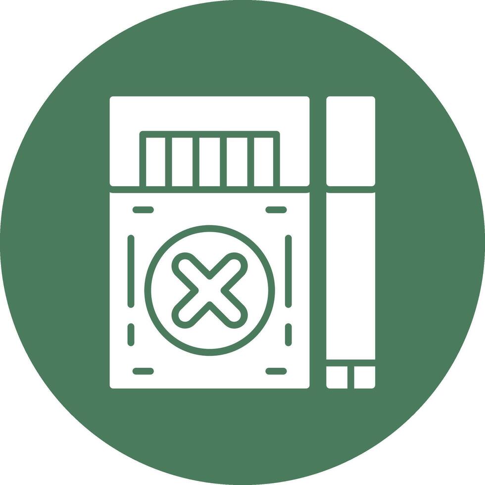 No Smoke Functional Flat Style vector