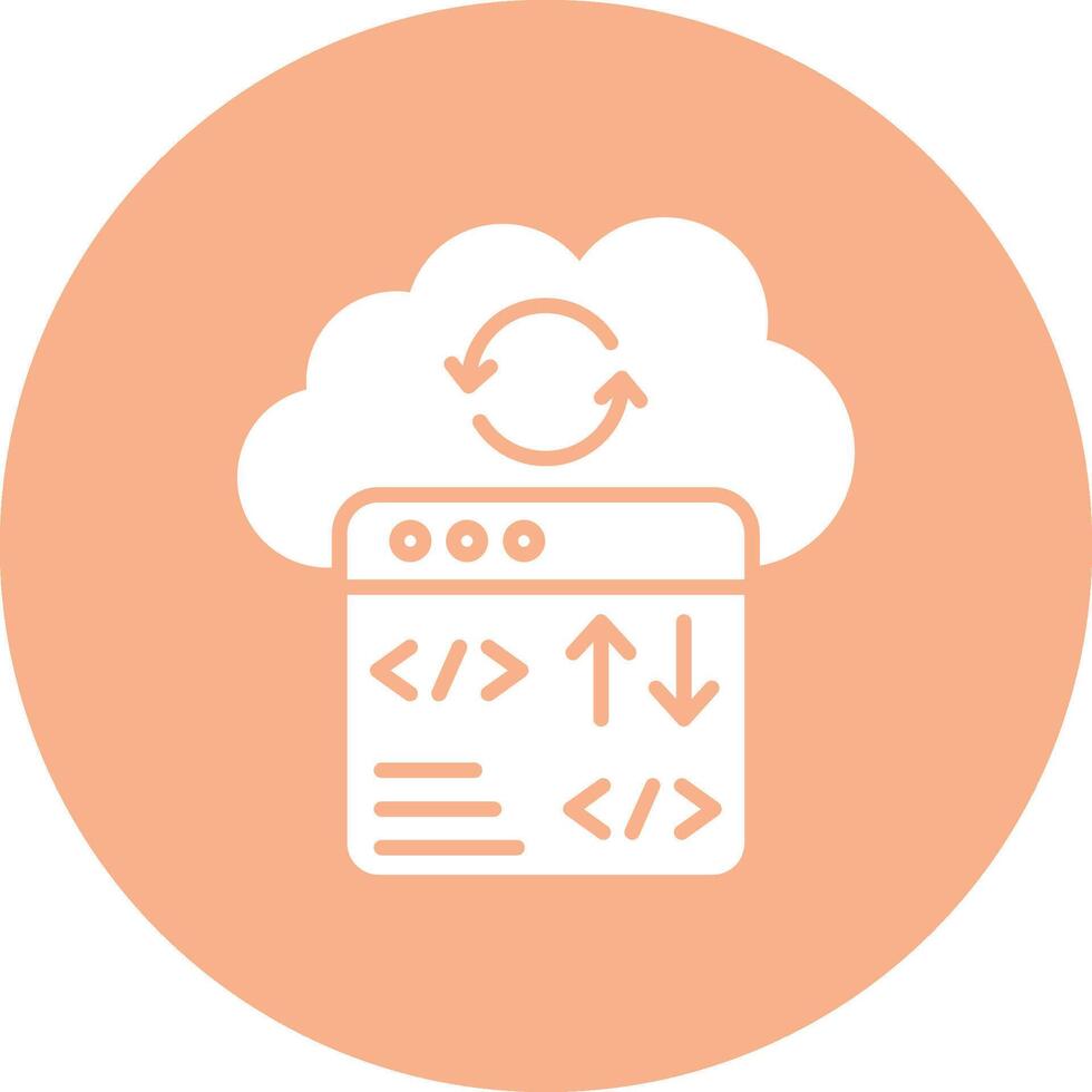 Cloud Coding Vibrant UI Element vector