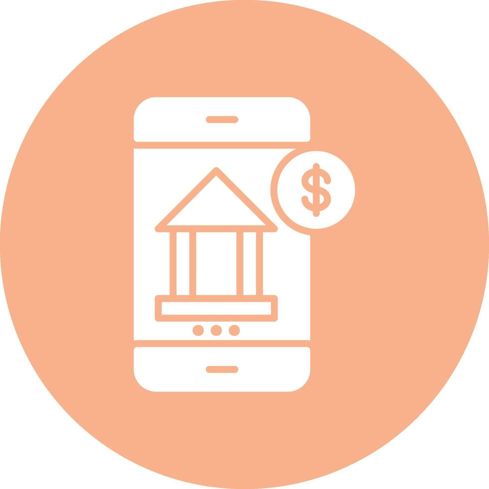 Mobile Banking Minimal Touch Graphic vector