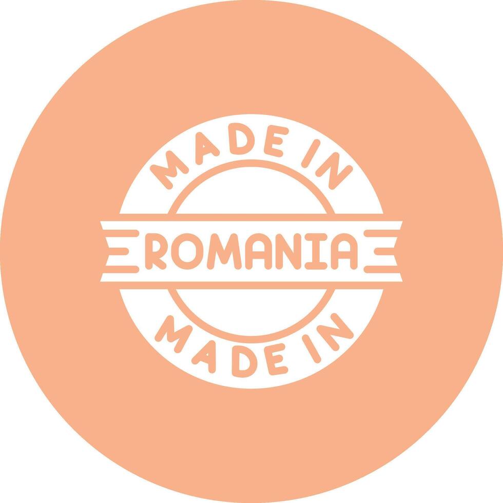 Made In Romania Tech Style Illustration vector