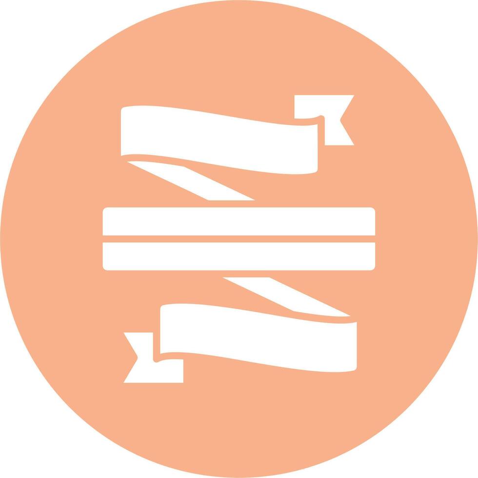olded Ribbon Handcrafted Digital Icon vector