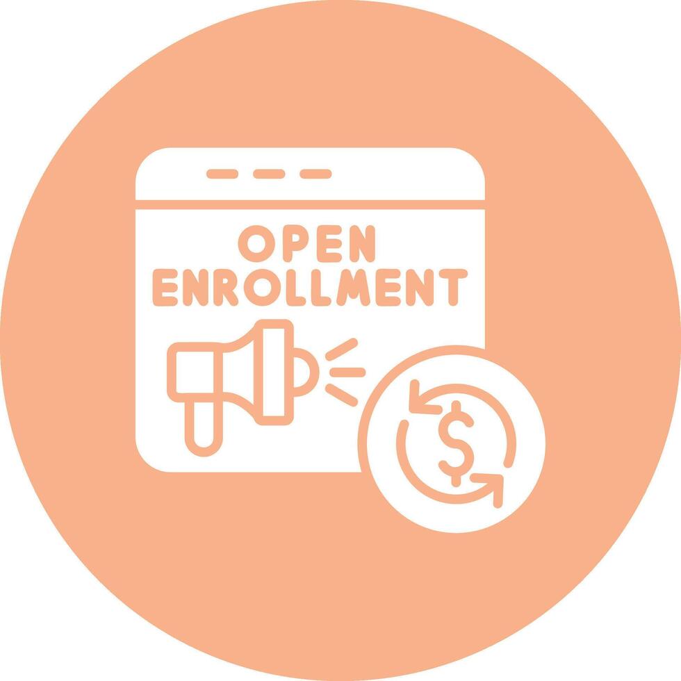 Open Enrollment Vibrant UI Element vector