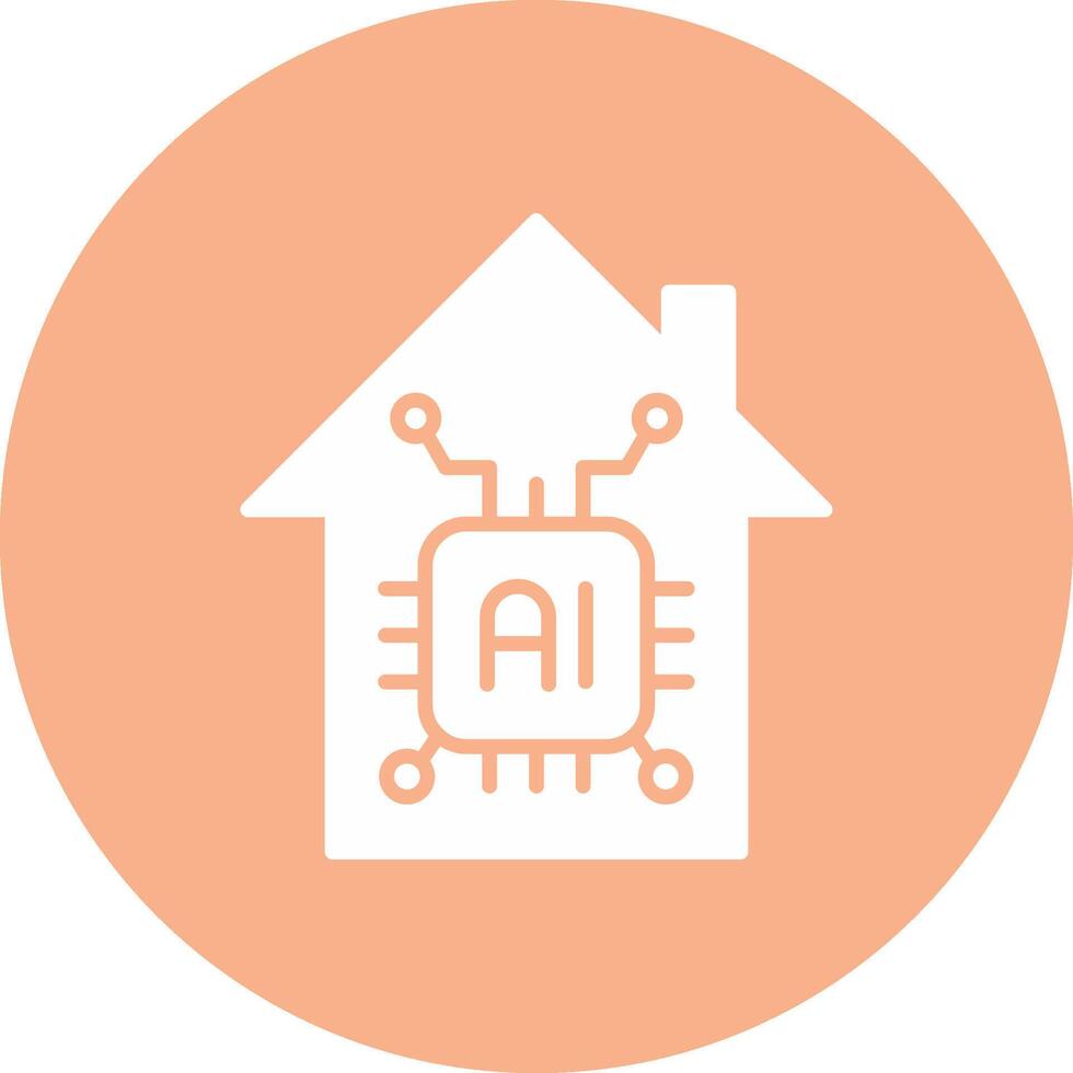 Smarthome Mono Icon Symbol vector