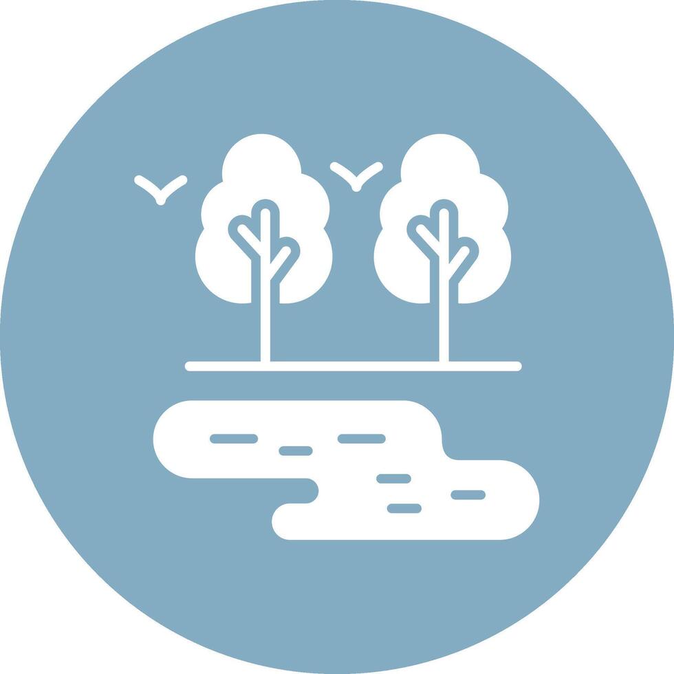 Lake Creative Flat Illustration vector