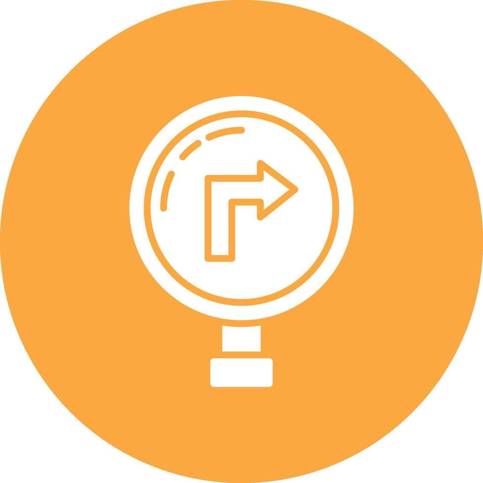 Right Turn User-Friendly Visual vector