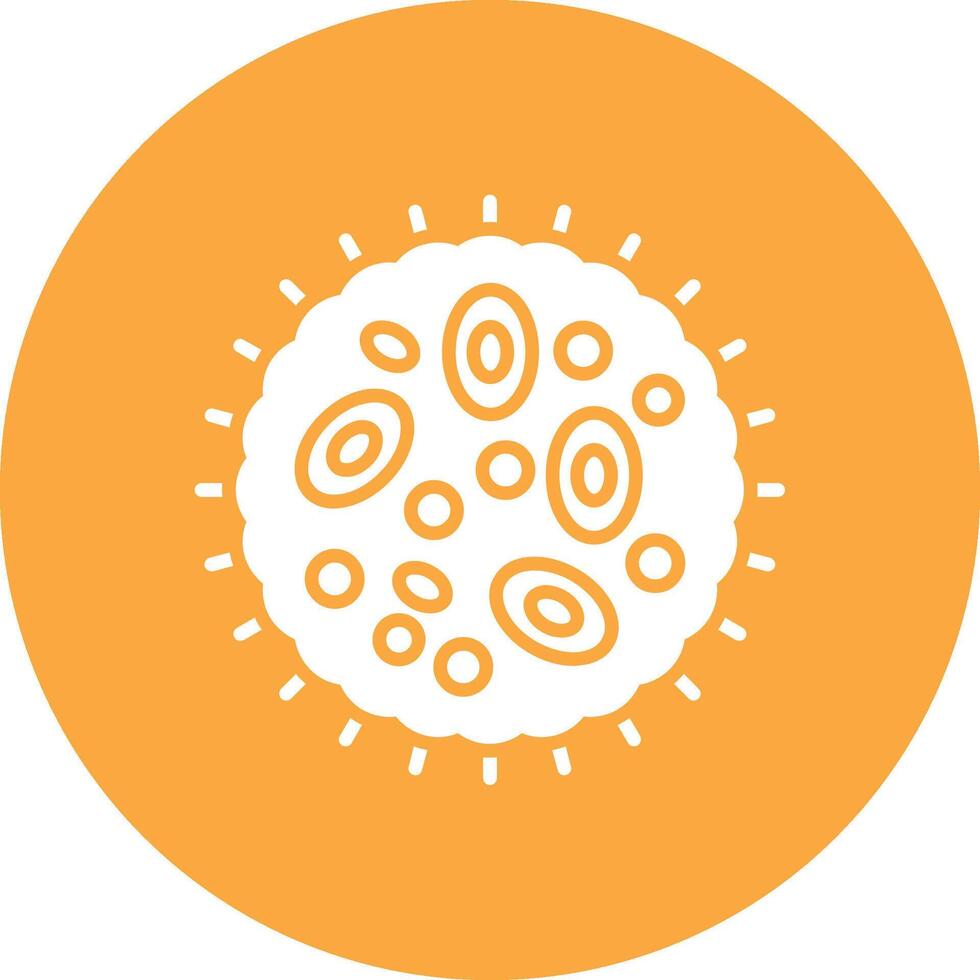 White Blood Cell Geometric Shape Symbol vector