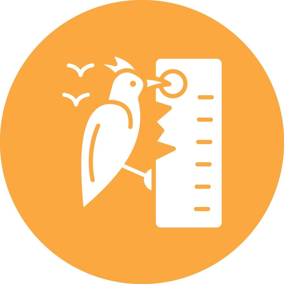 woodpecker Wireframe Illustration vector