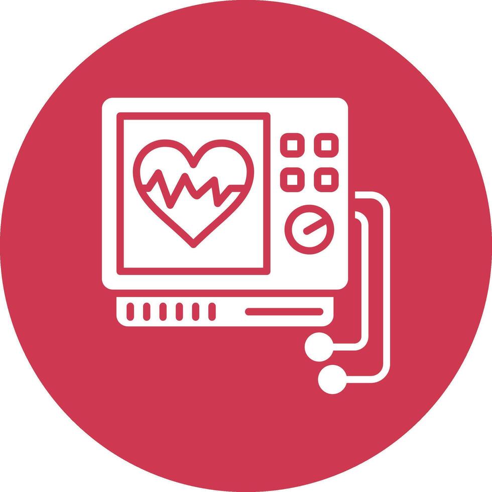 Heartbeat Solid Fill Design vector