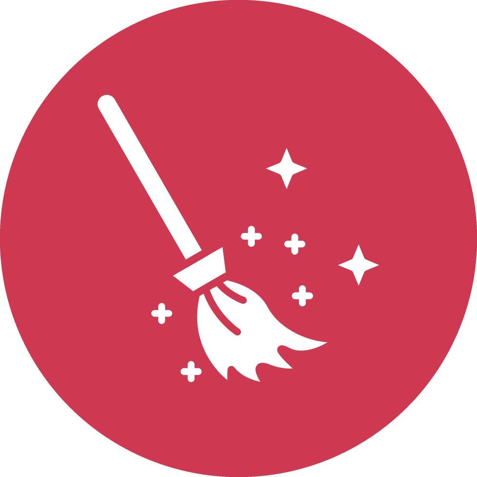 Magic Broom Digital Concept Icon vector