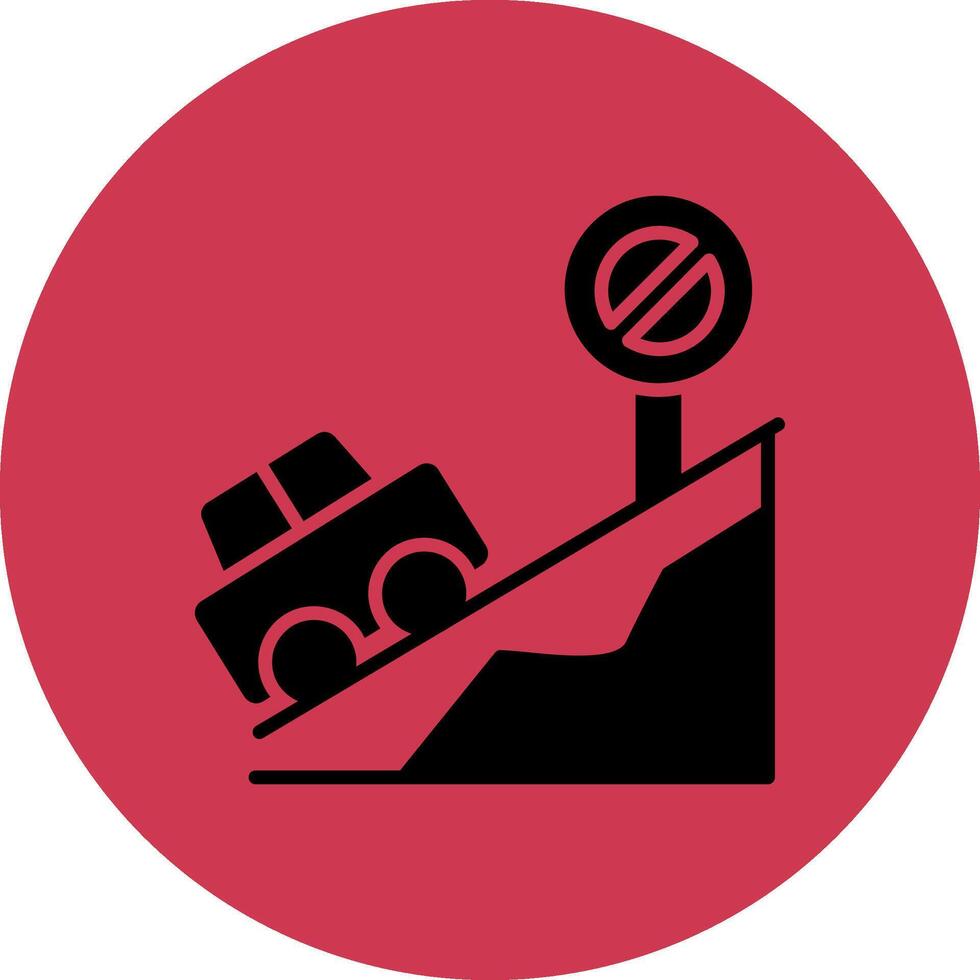 Road Shadowed Icon Style vector