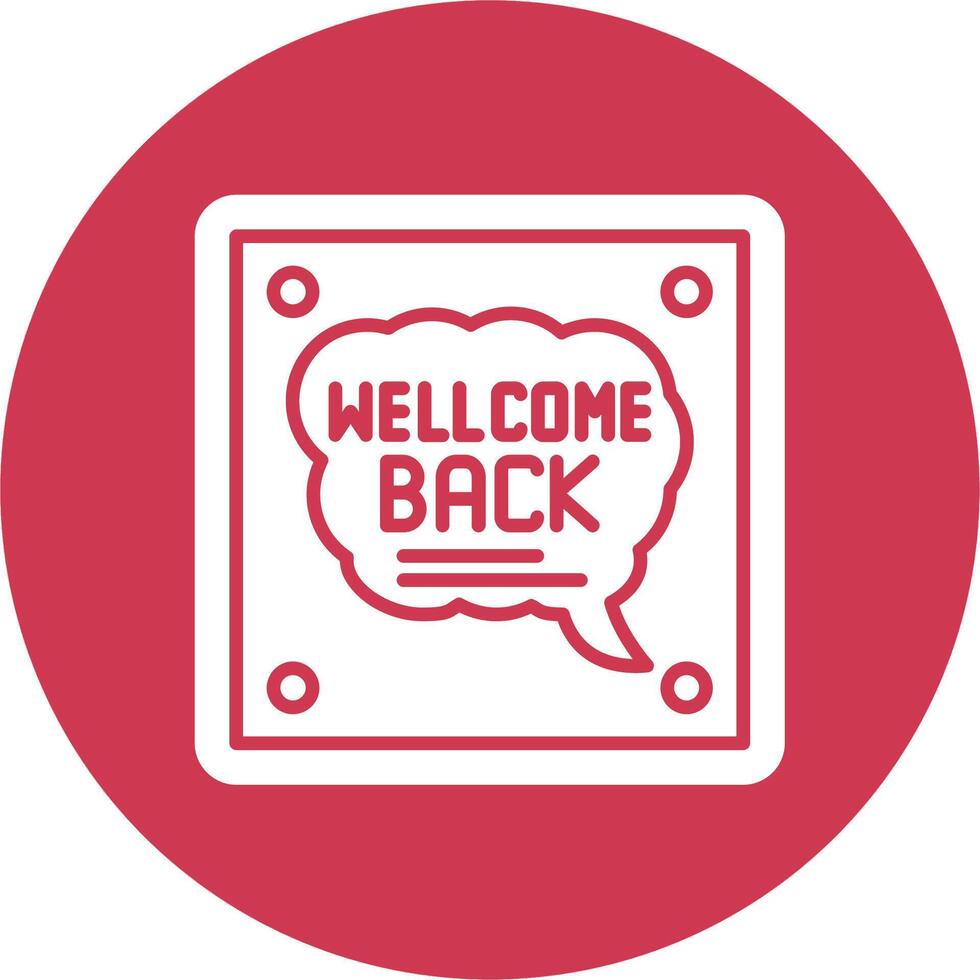 Welcome Back Interactive UI Graphic vector