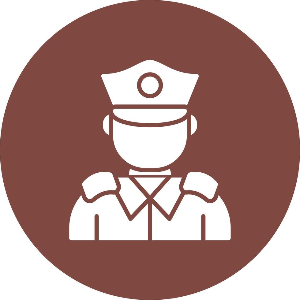 Captain Thin Line Design vector