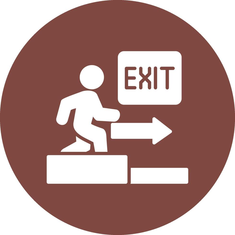 Emergency Exit App Style Badge vector